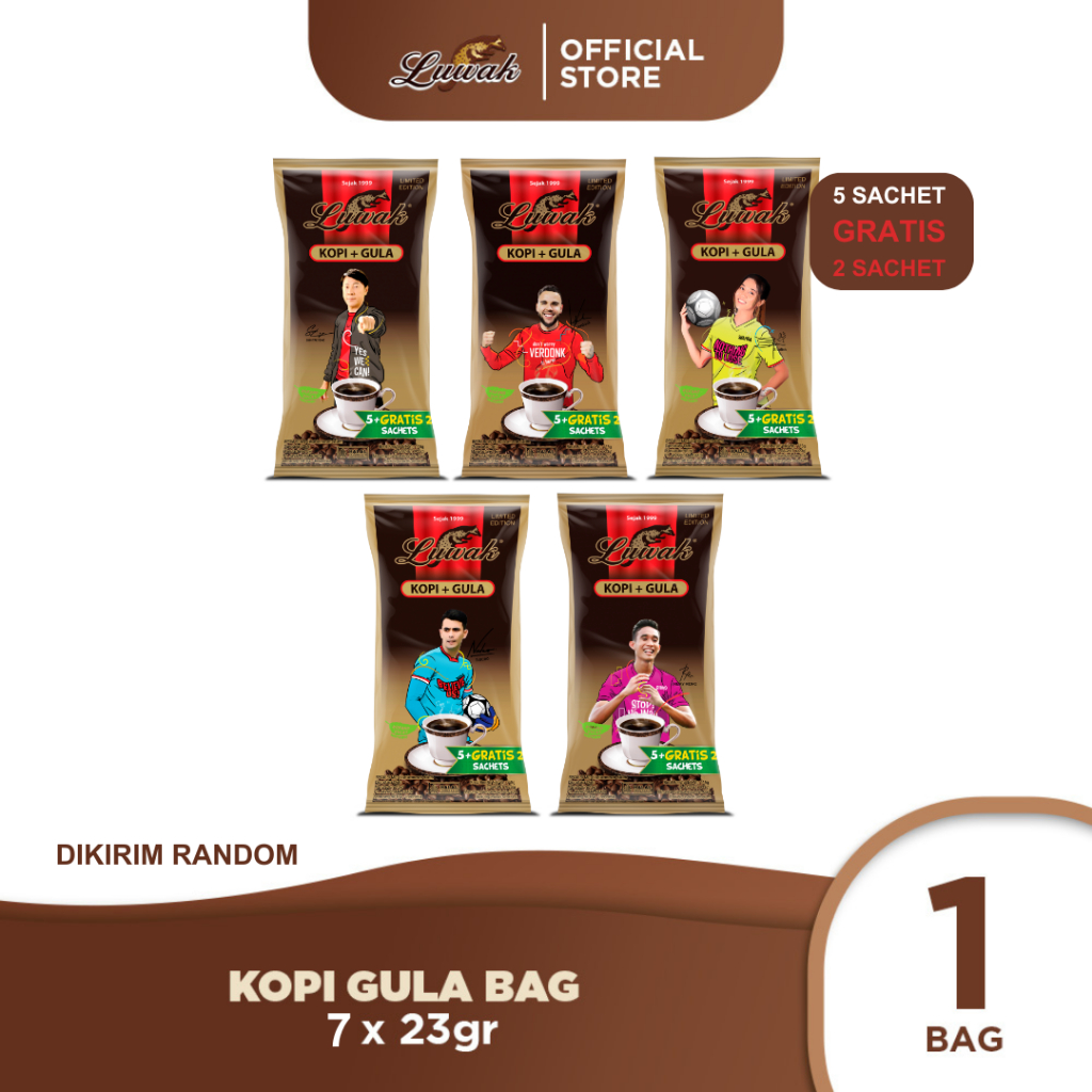 

Kopi Luwak Plus Gula Black Coffee Bag 5x23gr