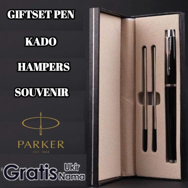 

Kado, Hampers, Souvenir Giftset Pen Pulpen 2in1 Parker Logo Gratis Grafir Nama Atau Logo