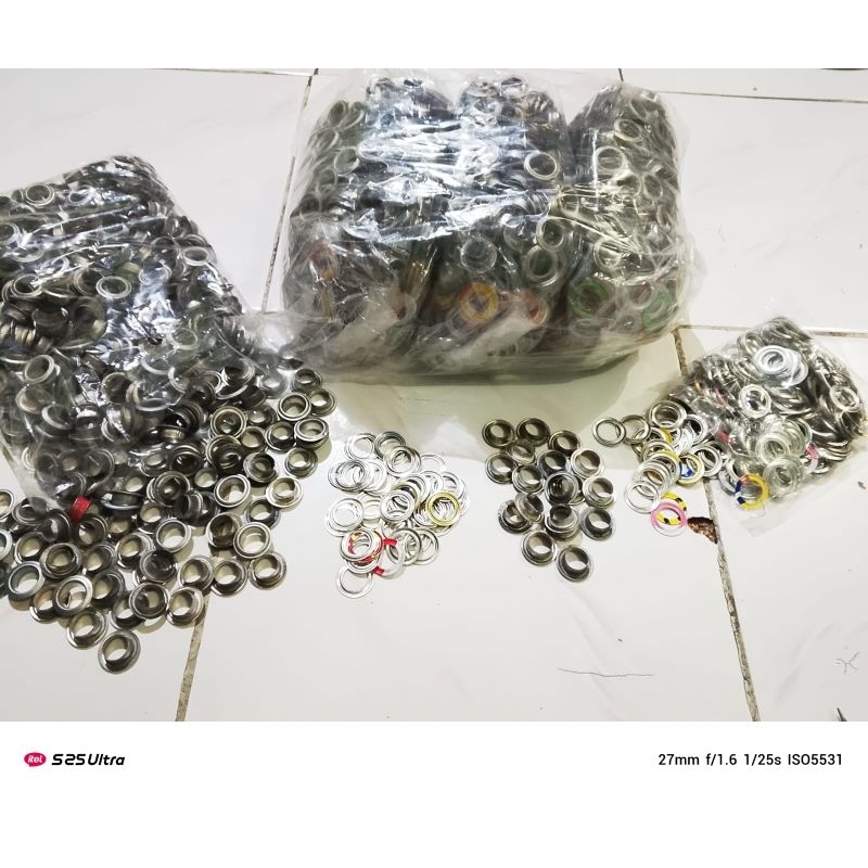 Kancing terpal / mata ayam / mata ikan / eyelet / aksesoris terpal / spanduk / banner dll