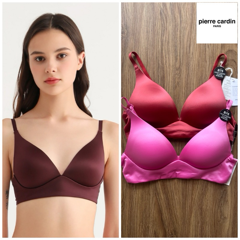 Pierre cardin bra tanpa kawat plunge 609-62360B size 32B 34B 36B ignite soft light original