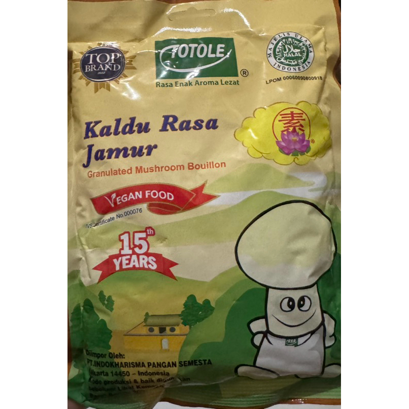 

TOTOLE KALDU RASA JAMUR (VEGAN FOOD BERAT BERSIH 200GRAM)