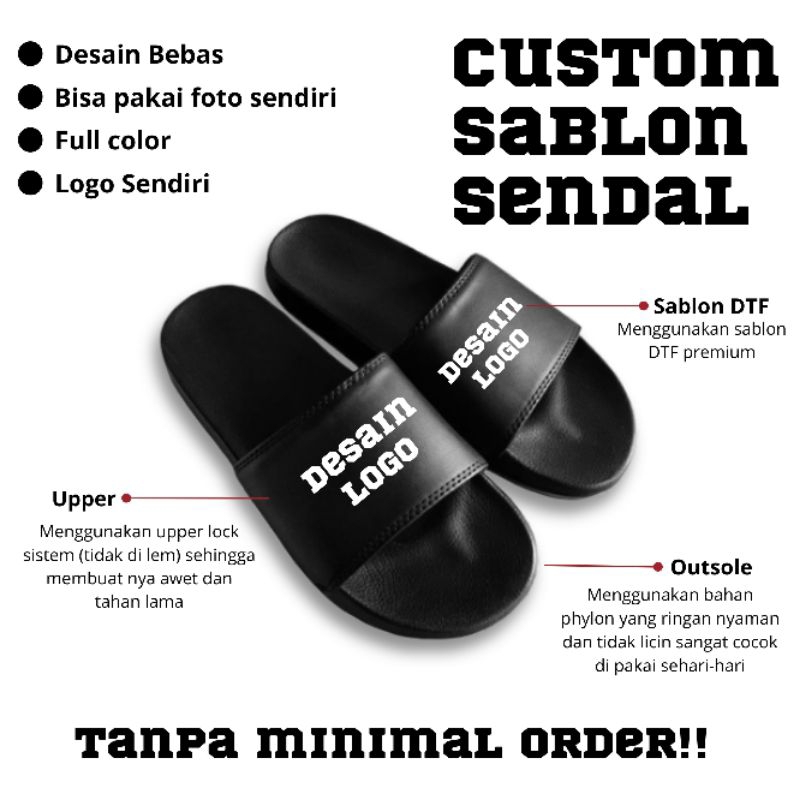 sandal slop sandal pria sandal masa kini sandal custom satuan