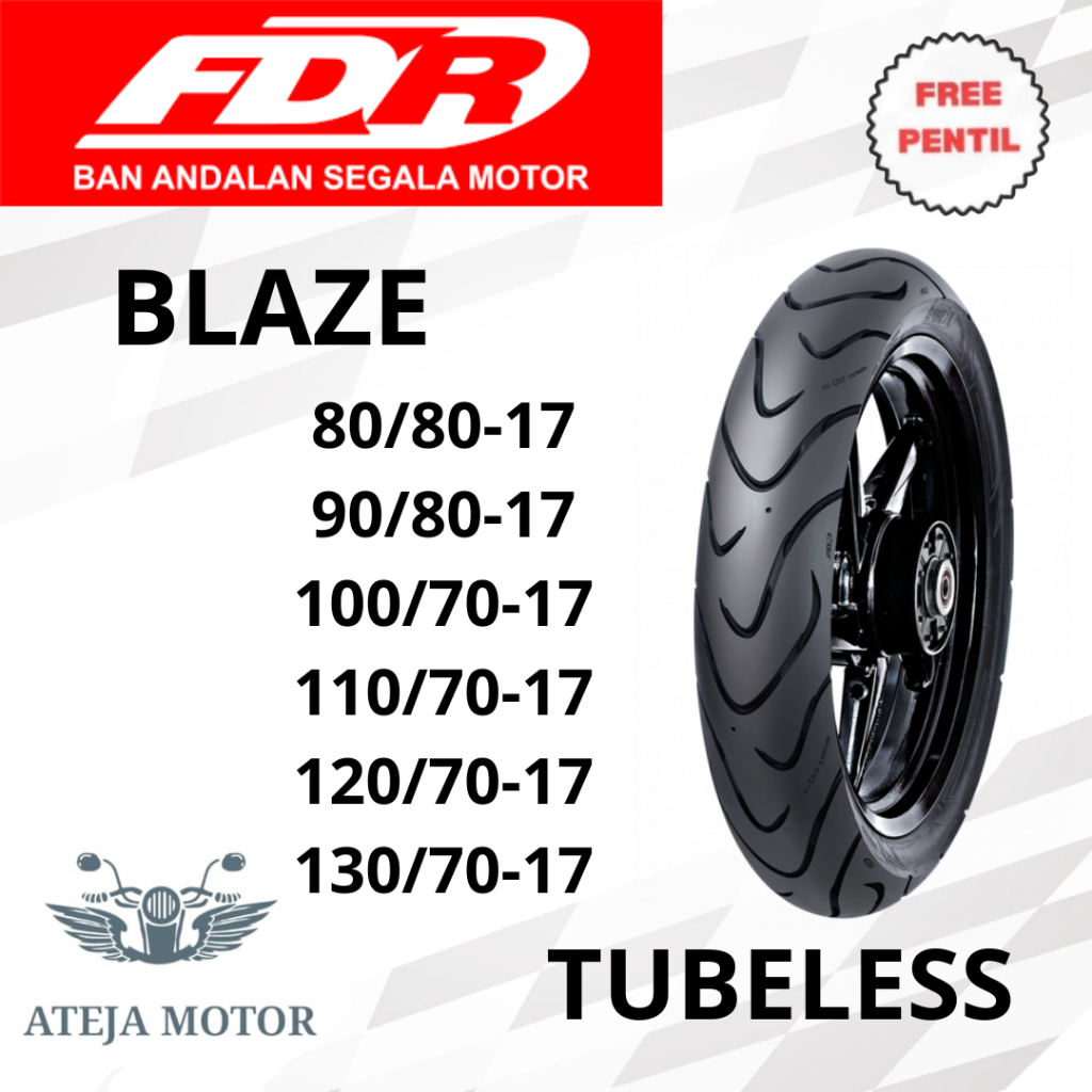 READY COD Ban FDR BLAZE 80/80 90/80 100/70 110/70 Ring 17 Tubeless Ban Motor Ring 17 Ban Motor Tubel