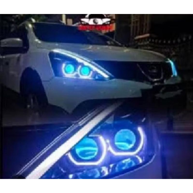headlamp Double Bi-led Projie mobil Livina dobel Projie & alis RGB keren