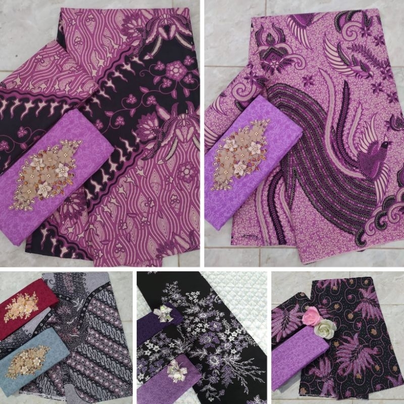 Kain Batik Pekalongan Warna UNGU SERIES Kain Batik Katun Premium