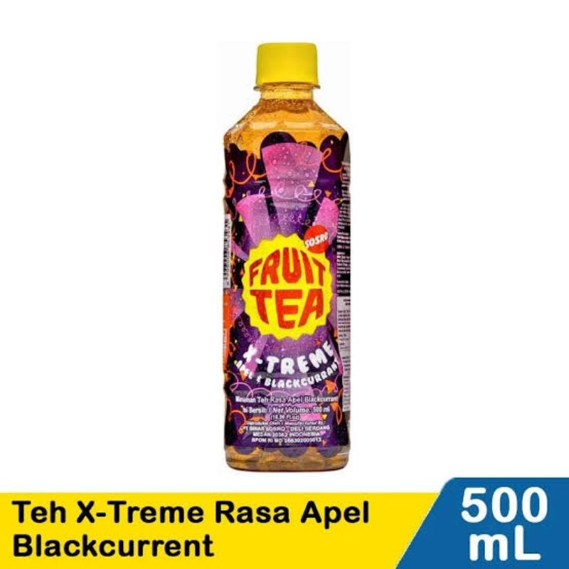 

Sosro Fruit Tea X-Treme Rasa Apel Blackcurrant 500 ml