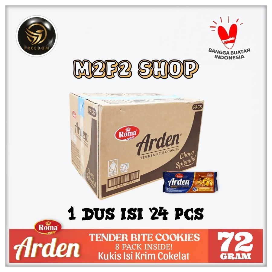 

Roma Arden Tender Bite Cookies Choco Splendid | Biskuit Kukis Krim Cokelat - 72 gr (Kemasan Karton)