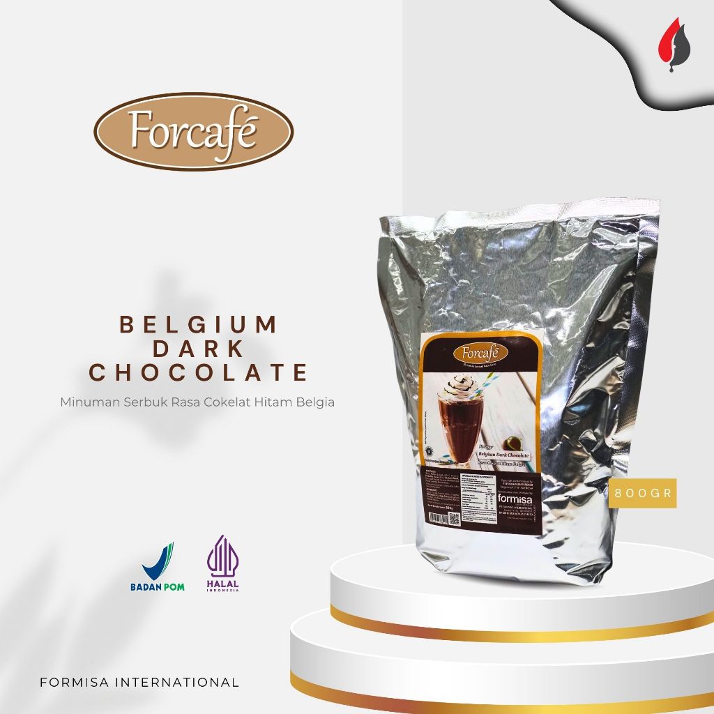 

FORMISA - ForCafe Belgium Dark Chocolate Powder 800gr - Bubuk Minuman Rasa Cokelat Hitam Belgia 800gr / HORECA