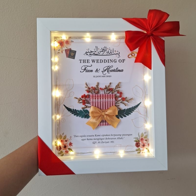BINGKAI 3D MAHAR MINIMALIS | MAHAR RUSTIC | BINGKAI HANTARAN | BINGKAI PERNIKAHAN