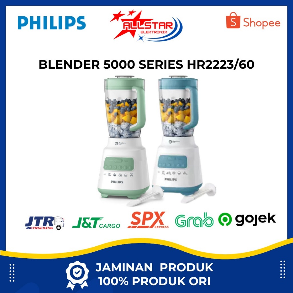 Philips Blender HR2223 2 Liter - 5000 Series - Blender Jus - Blender Bumbu Philips