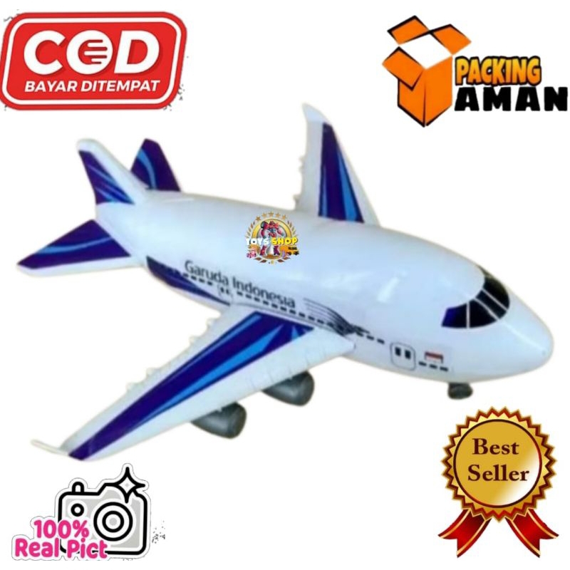 COD PROMO MAINAN ANAK KANTONG PESAWAT GARUDA CITYLINK LION AIRASIA