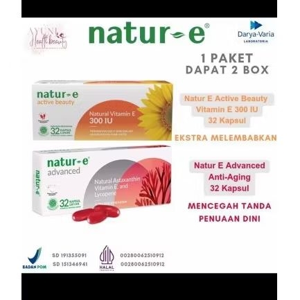 natur e paket bundle kapsul advanced isi 32 dan 300 iu isi 32