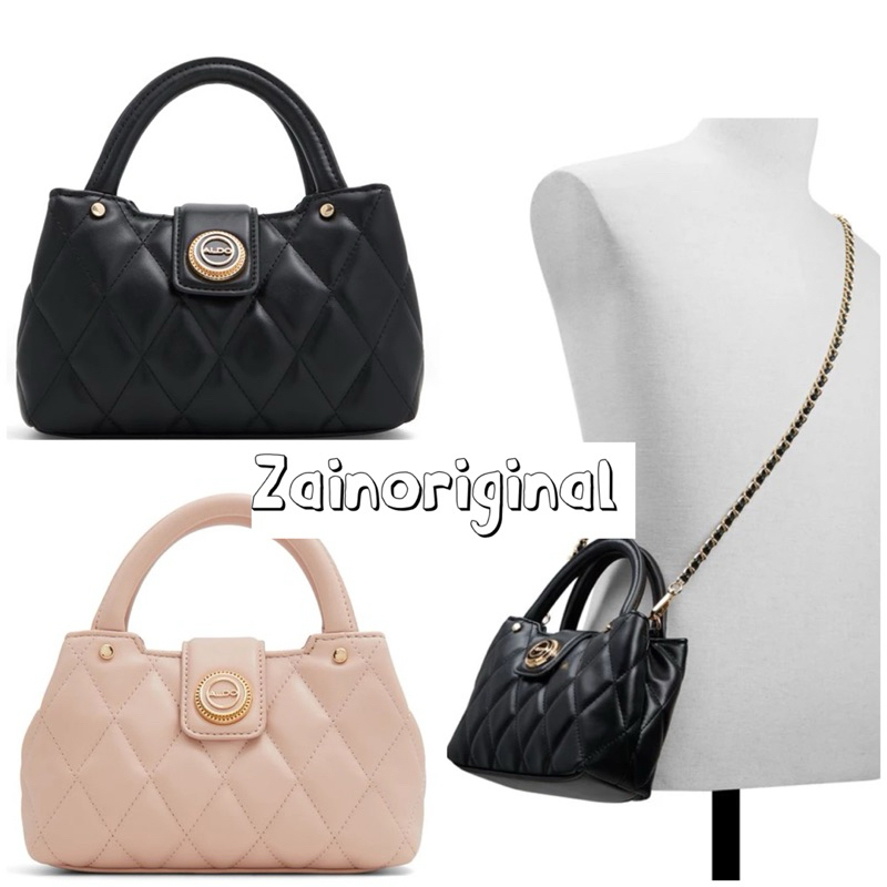 ORIGINAL ALDO ELIOTTA QUILTED TOP HANDLE BAG TAS SLEMPANG WANITA
