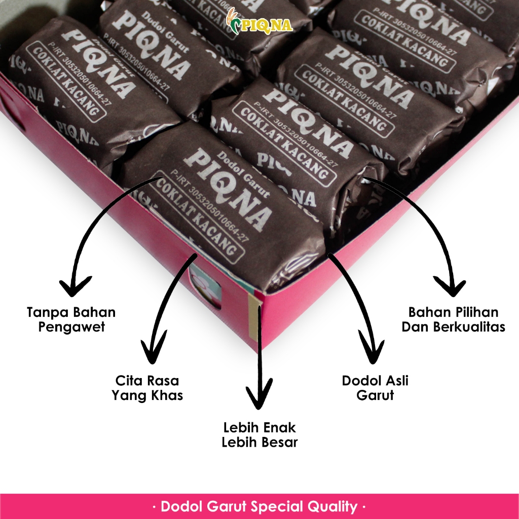 

DEB PIQNA DODOL GARUT RASA COKELAT KACANG SPECIAL g
