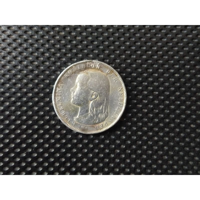 1 Gulden Ratu Wilhelmina rambut panjang 1892 ,Koin perak , Marta Collectin 02 Pusatnya koleksi unik