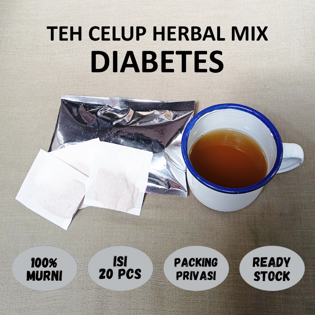 

DIABETES Teh Celup Herbal Mix Jamu Babah Kuya Ramuan Kencing Manis Penurun Gula Darah