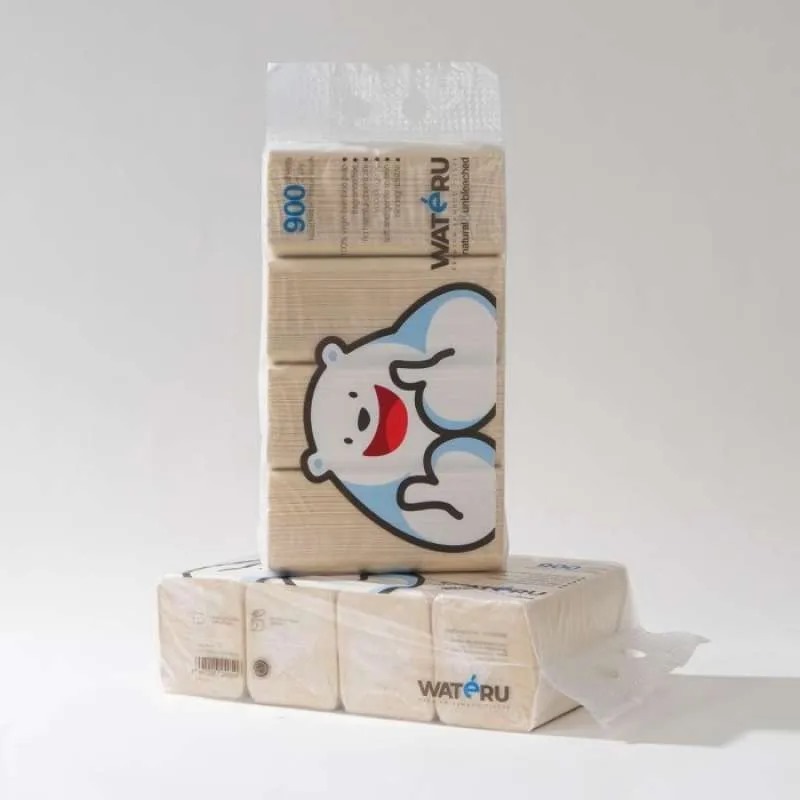 Wateru Premium Bamboo Tissue - Facial Tissue 900 Sheets, 2ply