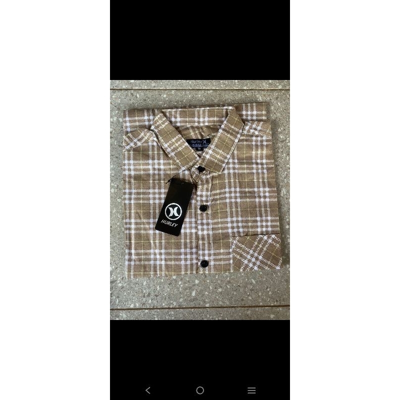 READY STOK KEMEJA HURLEY kemeja Flanel Pria Terbaru 2025/ Kemeja Flanel Pria Tangan pendek / Kemeja 