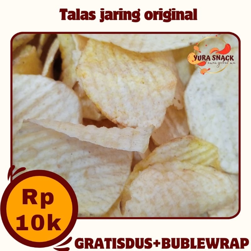 

Keripik Talas Jaring Rasa Balado Dan Original Camilan kiloan Murah Renyah Gurih Enak Varian 250 gr | 500 gr | 1000 gr