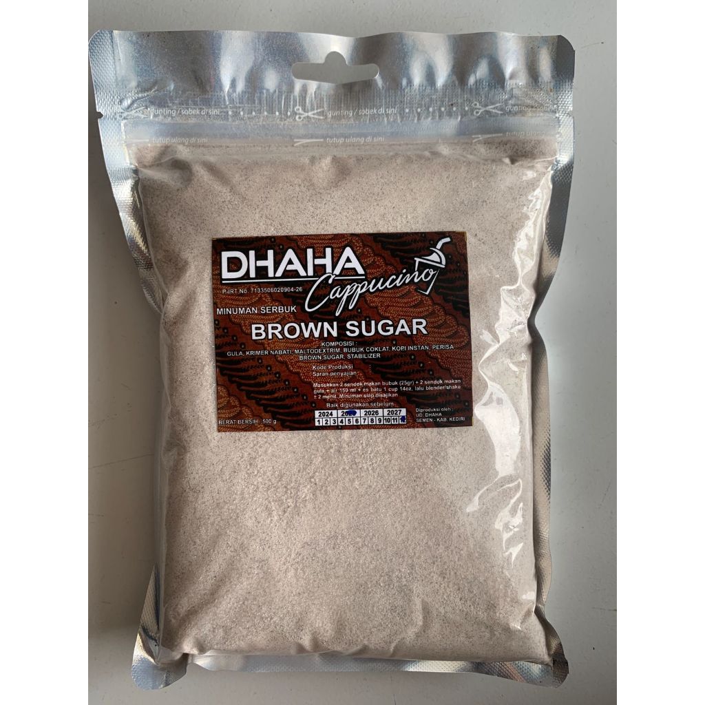 

Bubuk minuman rasa Brown sugar Dhaha 500gr