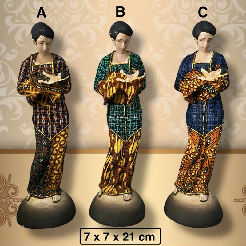 Patung Maria Jawa Batik Kain 20 cm