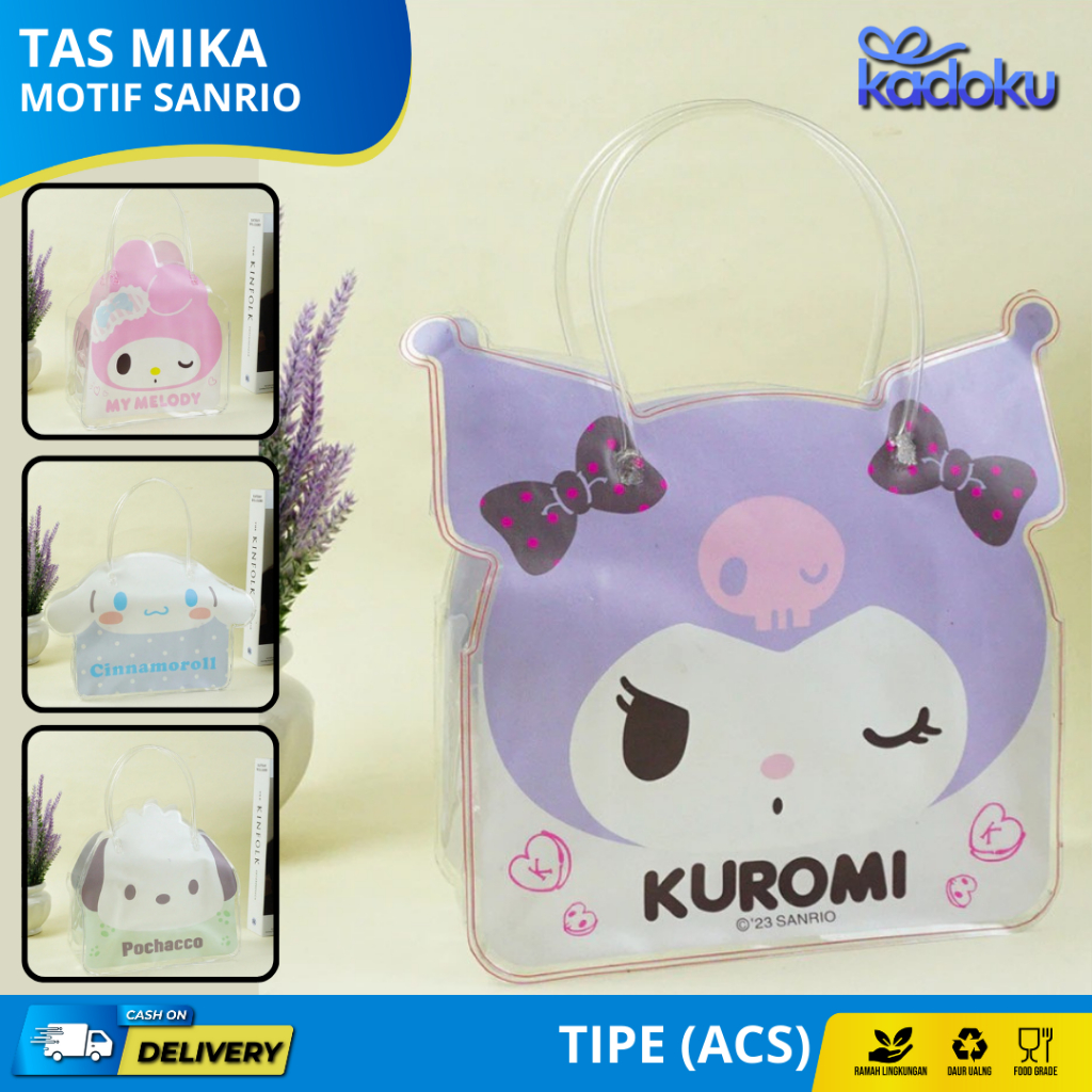 

Goodiebag mika transparan / Tas mika Sanrio hampers jajanan Tas hampers Tas bingkisan PVC Gift Bag