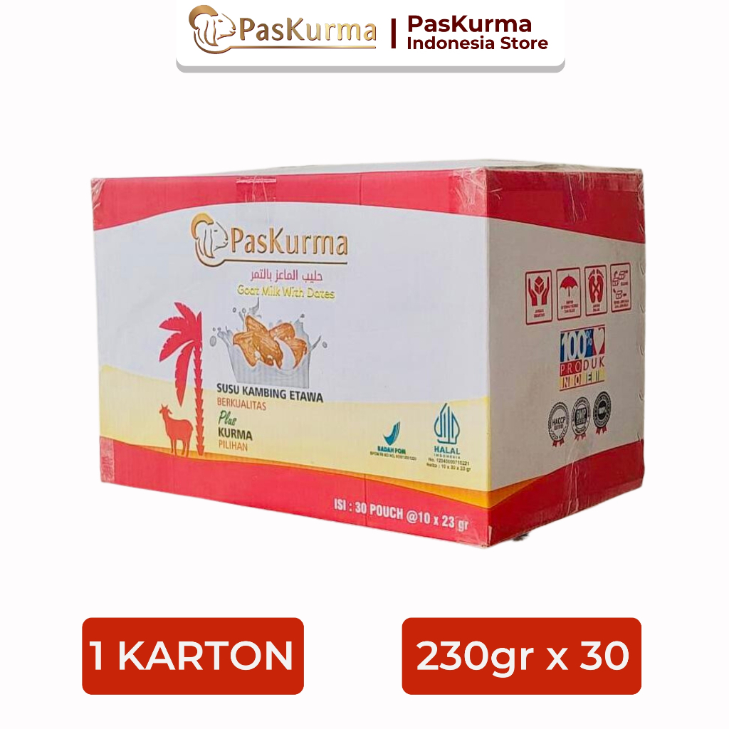 

PASKURMA Susu Kambing Etawa plus Buah Kurma - 1 Karton - 30 x 230gr