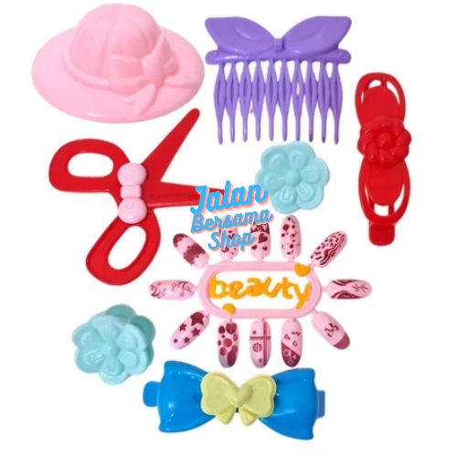 Set Beauty Toys Gunting Sisir Kuku Mainan Salon Barbershop Anak Cewek High Quality