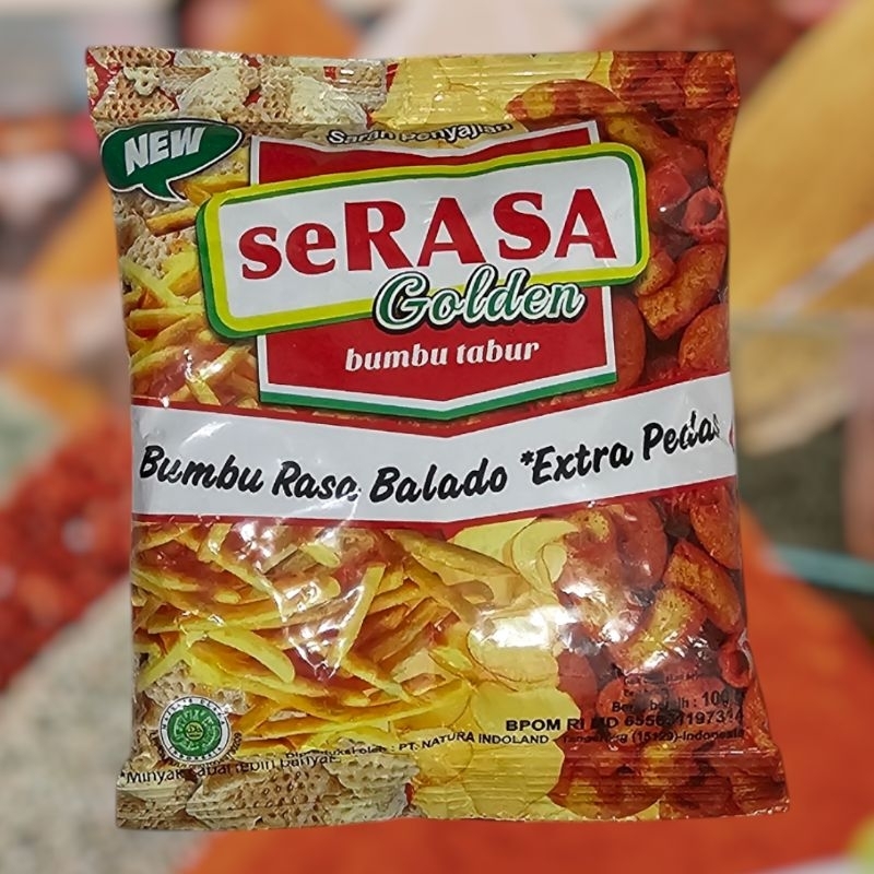 

Bumbu Tabur Serasa Golden Aneka Rasa Balado pedas manis Makassar