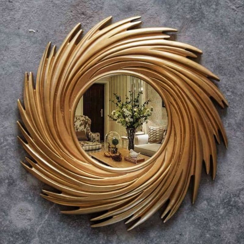 PHIGURA KACA MIRROR HIAS DINDING KAYU JATI