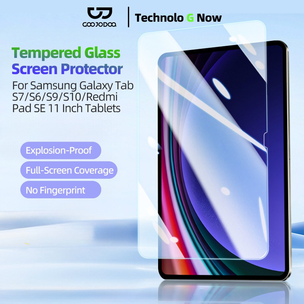 Goojodoq for Samsung Tablet Tempered Glass Screen Protector for Samsung Tab S7/8/9/10 FE Sa& Redmi P