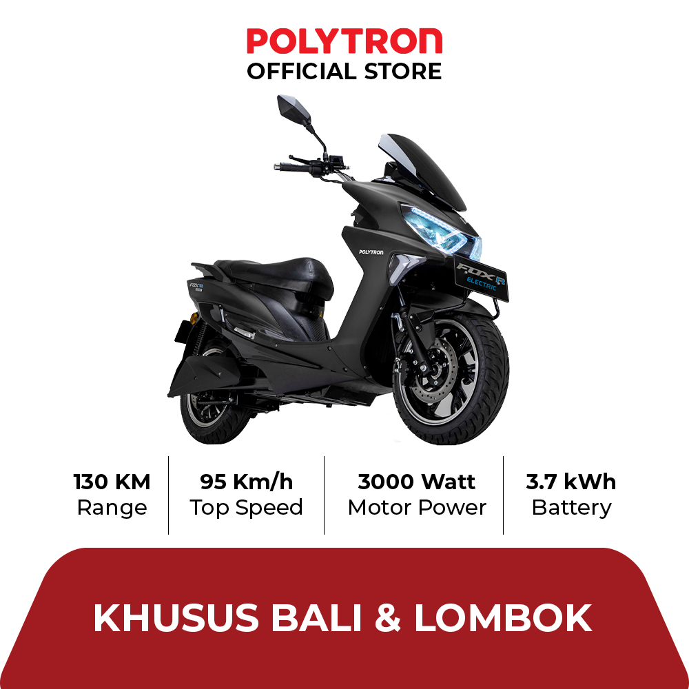 SUBSIDI POLYTRON Fox R Electric Sepeda Motor Listrik - OTR Bali & Lombok