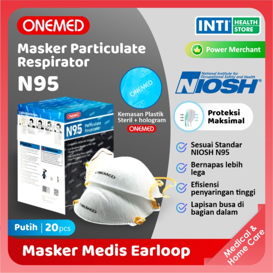 ONEMED Masker N95 / Masker Particulate Respirator N95