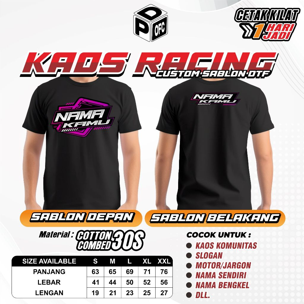 KAOS RACING CUSTOM [VOL 1] | custom nama | racing custom | kaos racing mania | kaos satuan | Racing