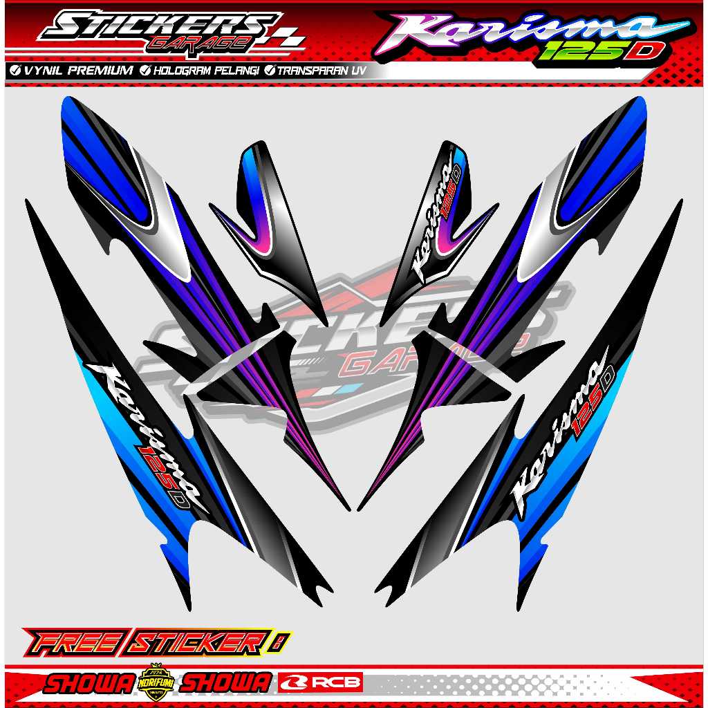 STRIPING VARIASI HONDA KARISMA 125D / STICKER LIST VARIASI MOTOR KARISMA 125D