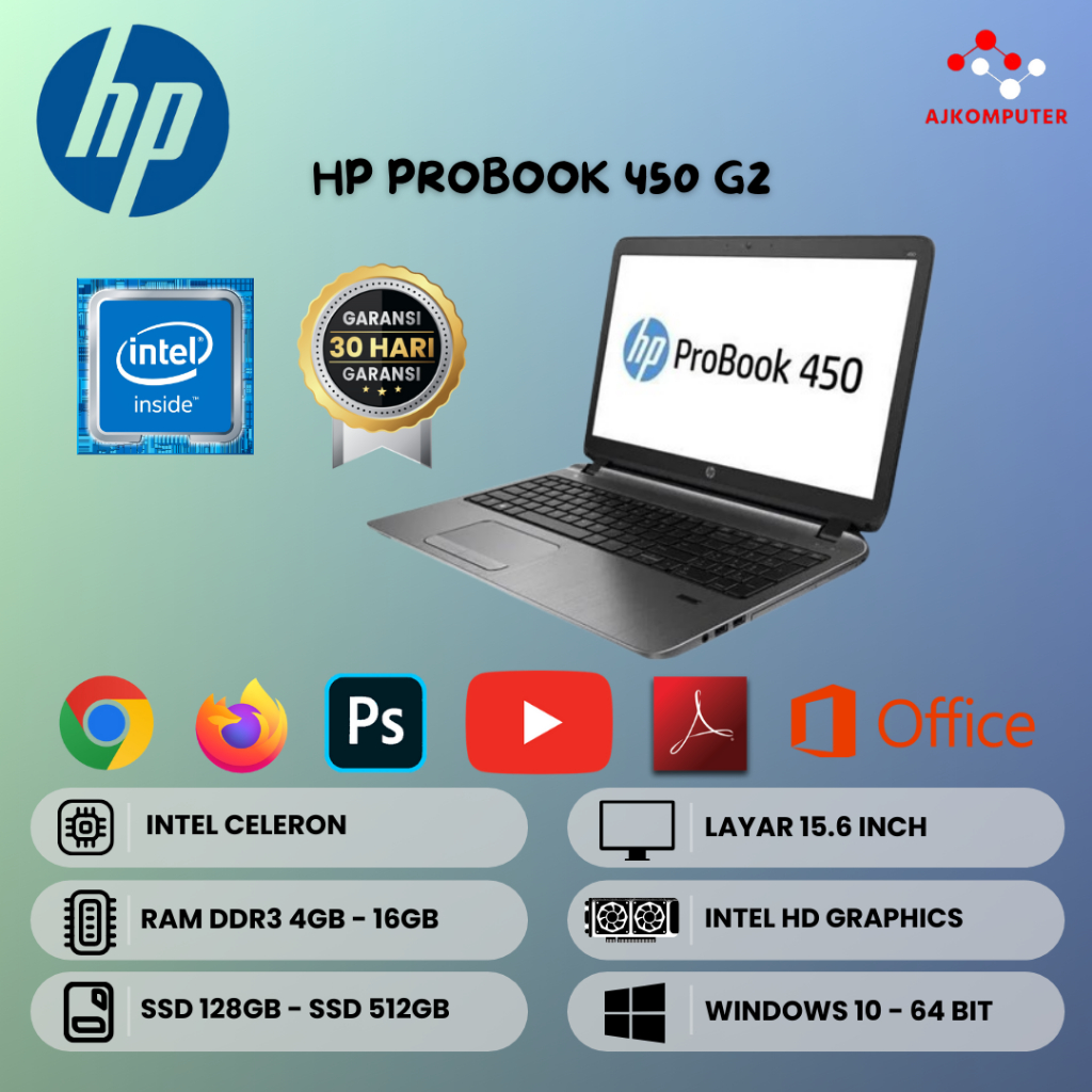 LAPTOP HP PROBOOK CORE i3 / i5 / i7 SECOND MURAH BERGARANSI