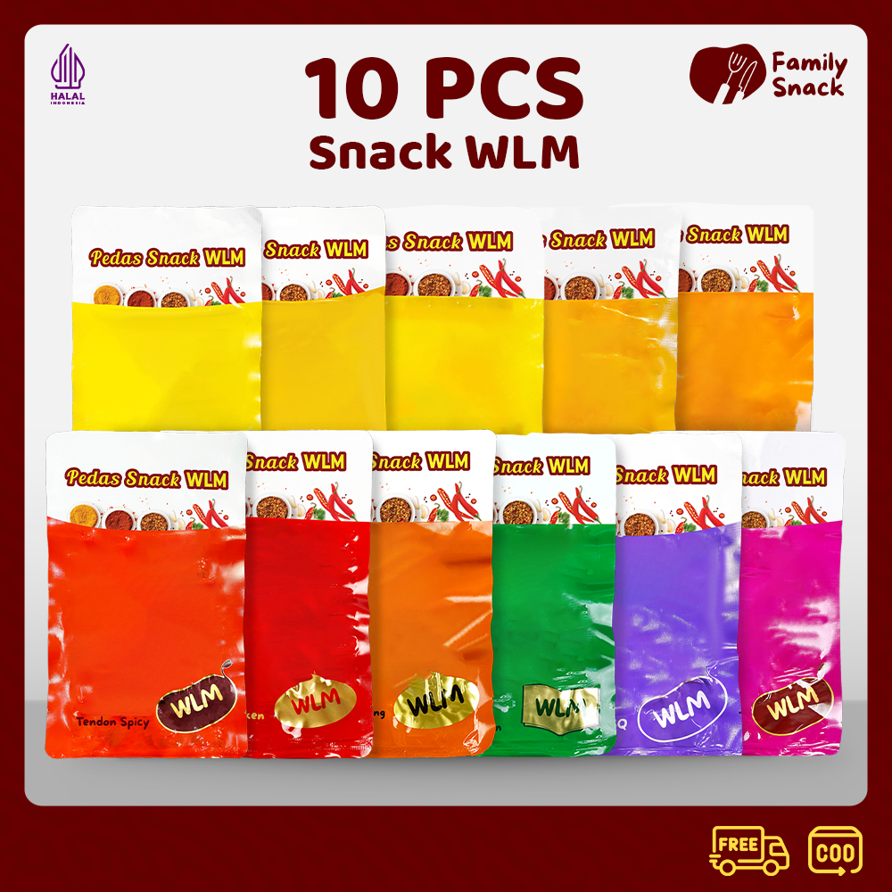 

Family Snack - [10pcs] Camilan Pedas Grosir Snack Gluten Tendon Spicy Halal Snack Viral WLM Vegetarian Food