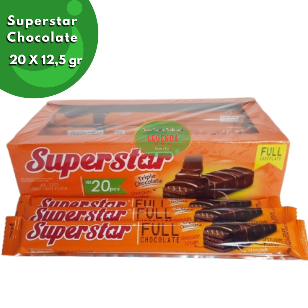 

Wafer Superstar Triple Full Chocolate 20x12,5gr