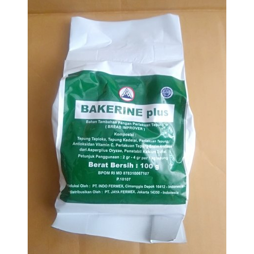 

BAKERINE PLUS BAHAN TAMBAHAN PANGAN CAMPURAN PERLAKUAN TEPUNG 100GR PELEMBUT ADONAN