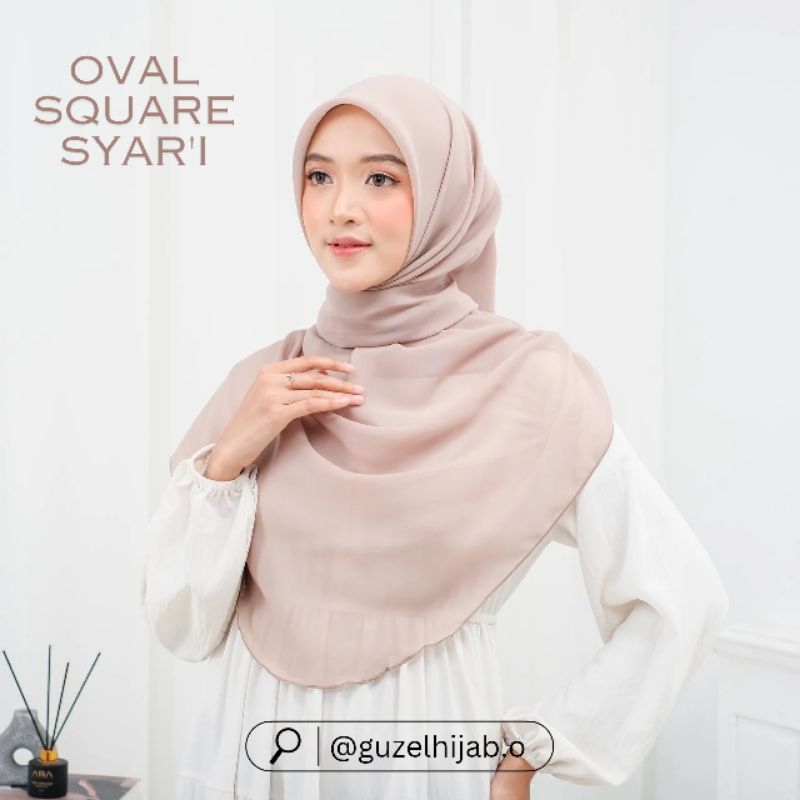 OVAL SQUARE SYAR'I | SEGIEMPAT OVAL | HIJAB SYAR'I | HIJAB TREND