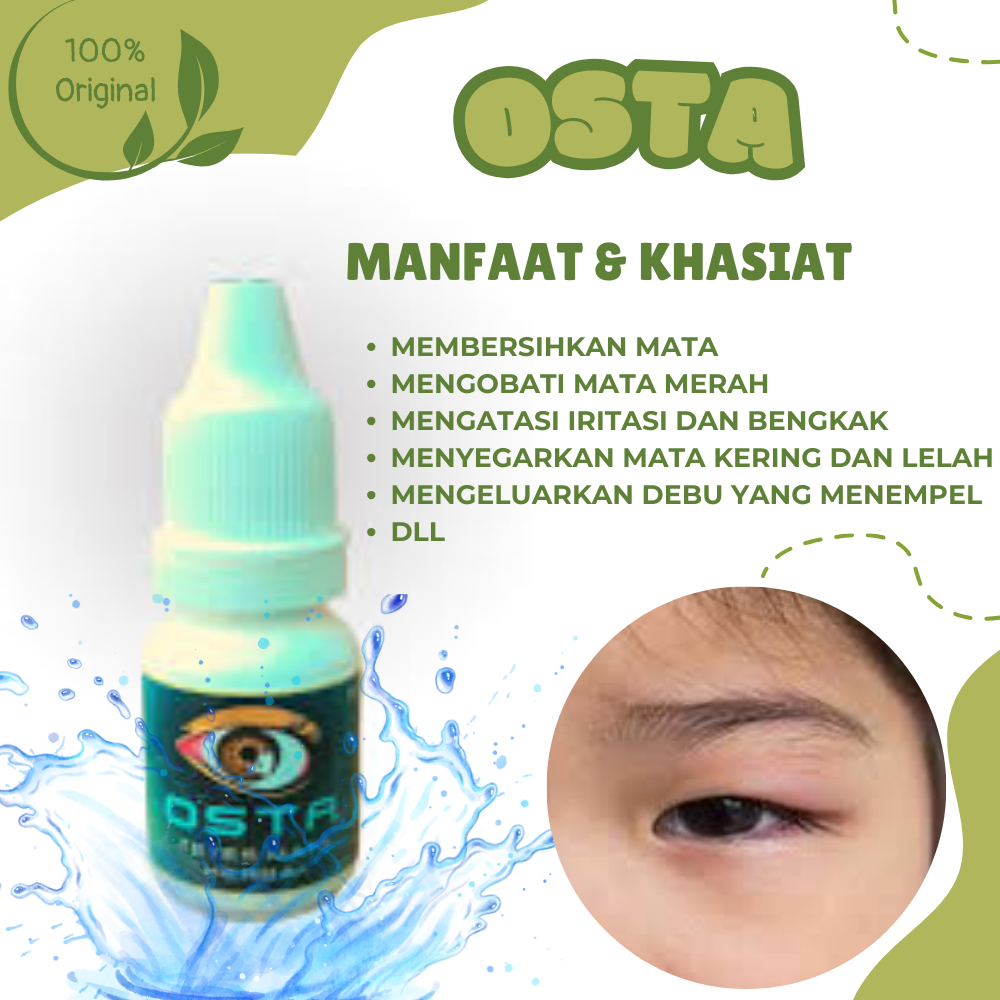 OSTA 【100% ORI】 | Tetes Mata Herbal Bantu Mengobati Mata Sipit Sebelah, Deleng Tileng, Mata Berlemak