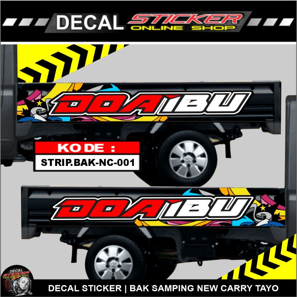 STRIP BAK NEW CARRY TAYO PICKUP DECAL STIKER PRINT VARIASI MOBIL