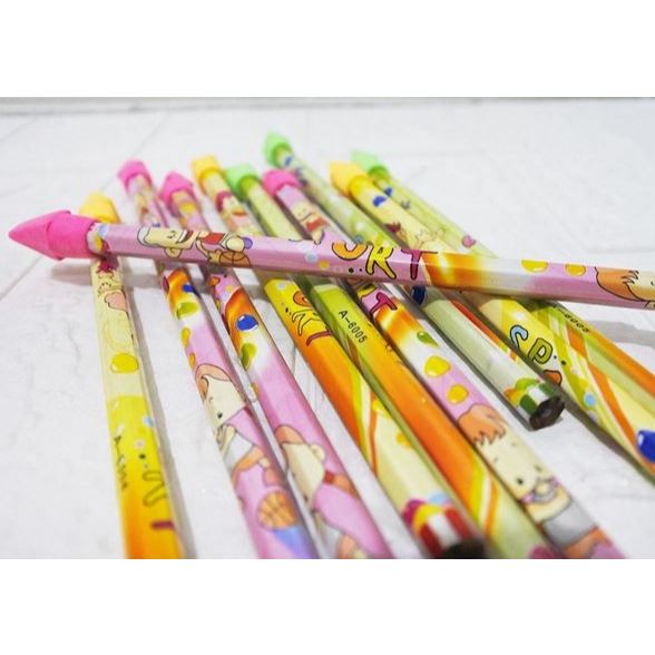 

Pensil Karakter dan Penghapus - Pensil Fancy Kayu Murah - Pensil Anak Karakter - 1 Pcs