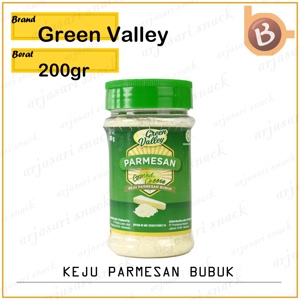 

GREEN VALLEY Grated Parmesan Cheese Keju Parmesan Parut 200gr