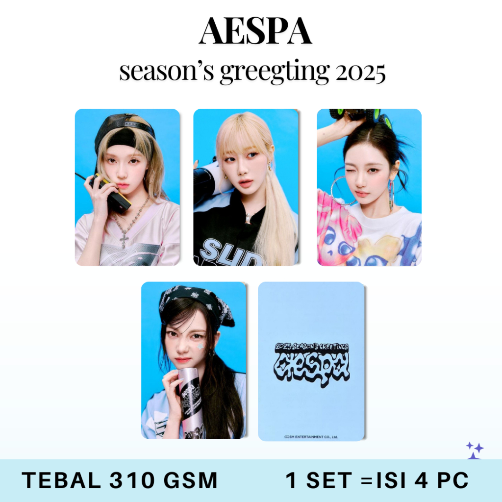 AESPA - (ISI 4 PCS) SEASON'S GREETING 2025 SG25 Photocard aespa On the Block winmel winter ningning 