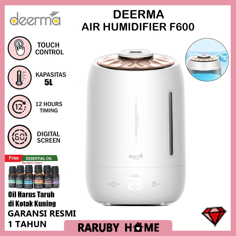 Deerma F600 F600S Air Humidifier Alat Pelembab Pengharum Udara Ruangan Kamar Tidur Aromaterapi Essen