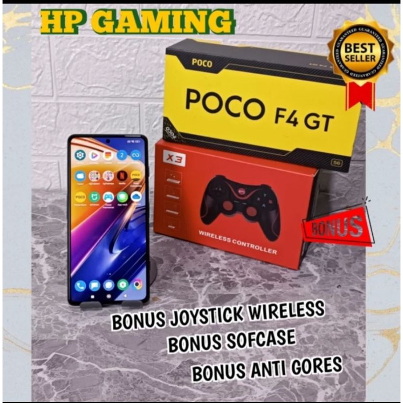 HP GAMING POCO F4 GT | 5G | RAM 12/256GB | BONUS JOYSTICK WIRELESS | SECOND ORIGINAL MULUS NO MINUS
