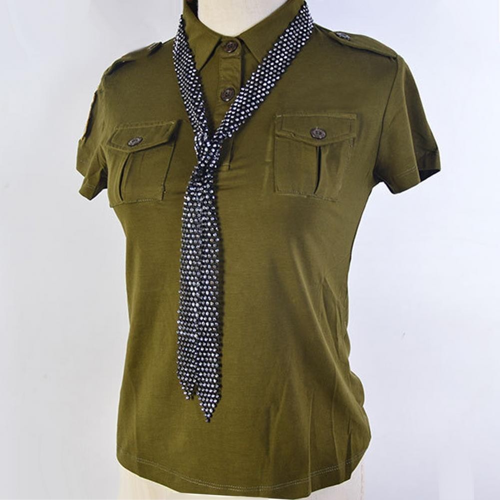 Kristal Dasi Scraf Wanita Dasi Syal Wanita Festival Accessories Hiasan Dasi Lace Rhinestone Dasi