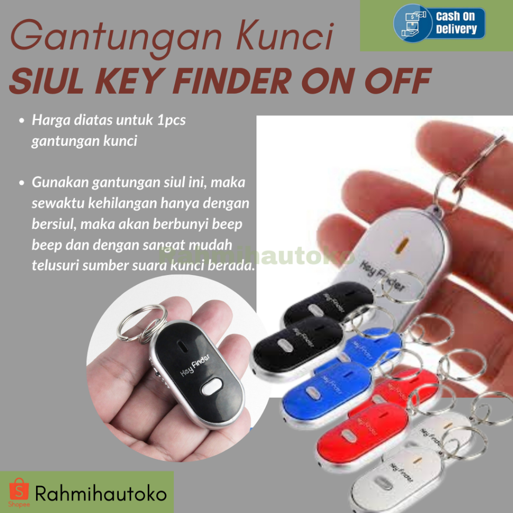 [ BISA COD ] Gantungan Kunci Siul Key Finder On Off Anti Hilang Gantungan Kunci Sensor