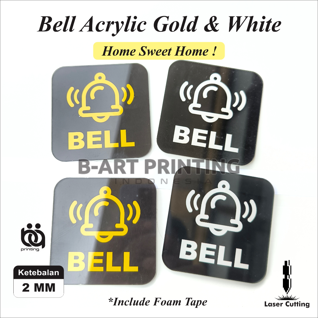 

Sign Akrilik Tempel Murah "BELL" - Signage Cafe / Rumah / Kantor Sign Akrilik Pintu Tempel - BELL EMAS - Signage Cafe / Rumah / Resto / Bell Meja Bill / Waiter
